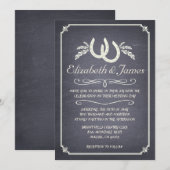 Land-Hufeisenhochzeits-Einladungen Einladung (Vorne/Hinten)