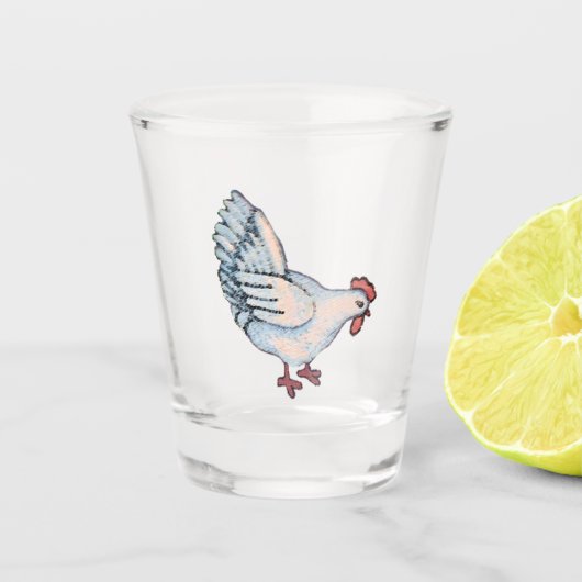Land-Huhn-Schnapsglas Schnapsglas (Vorderseite)