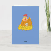Land-Huhn-und Mäusegeburtstags-Karte Karte (Rückseite)