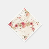 Land Hütte Blumenpapier Napkins Serviette (Ecke)