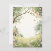 Land Hütte Dankeschön Karte | Aquarellpinke (Rückseite)