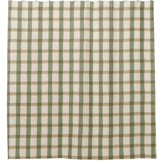 Land-Hütte kariert Duschvorhang (Vorderseite)