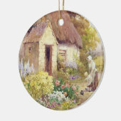 Land-Hütte Keramik Ornament (Links)