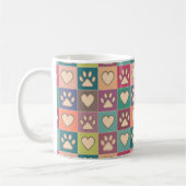Land Hütte Paw Prints und Herz Kaffeetasse (Links)
