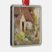 Land-Hütte Silbernes Ornament (Rechts)