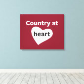 Land im Herzen Leinwanddruck (Insitu (Holzboden))