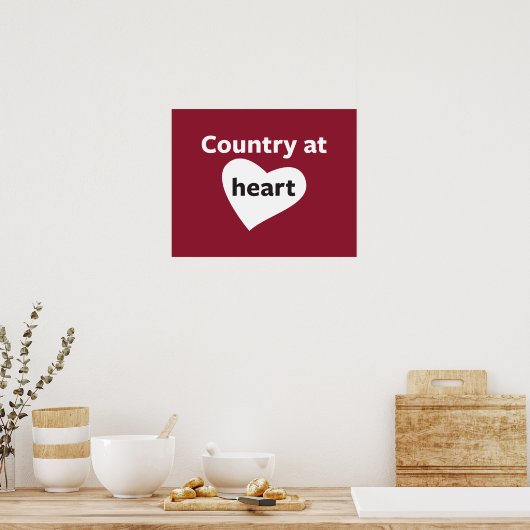 Land im Herzen Poster (Küche)