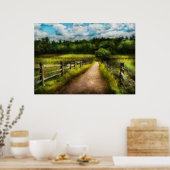 Land - Jede Reise beginnt mit einem Pfad Poster (Küche)