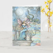 Land jenseits der Fairy Dragon Grußkarte Karte (Gelbe Blume)