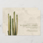 Land-Kaktus-Hochzeits-Einladungen Einladung (Vorne/Hinten)