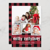 Land Kariert Merry Alles Weihnachten Foto (Vorne/Hinten)