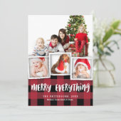 Land Kariert Merry Alles Weihnachten Foto (Stehend Vorderseite)