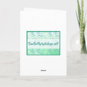 Land Karierter Weihnachtsbaum Urlaub Karte (Rückseite)