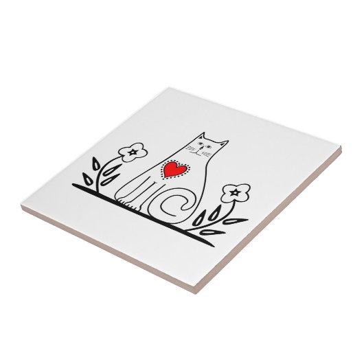 Land-Katze Fliese (Seite)