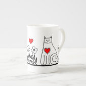 Land-Katze Porzellantasse (Vorderseite Rechts)