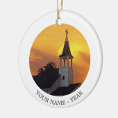 Land-Kirche Keramik Ornament (Links)