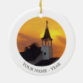 Land-Kirche Keramik Ornament (Hinten)