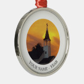 Land-Kirche Ornament Aus Metall (Rechts)