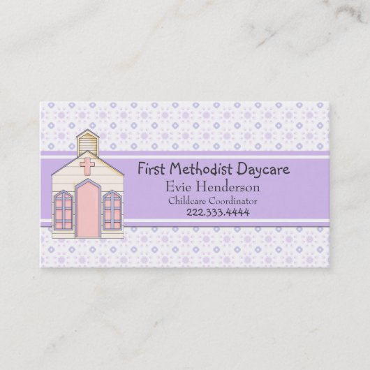 Land-Kirchen-Kindertagesstätten-Visitenkarte Visitenkarte (Vorderseite)