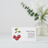 Land-Kirschen · Kirschen Visitenkarte (Stehend Vorderseite)