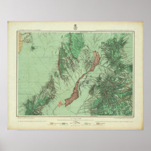 Land-Klassifikations-Karte des südwestlichen New Poster