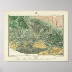 Land-Klassifikations-Karte von Kalifornien Poster