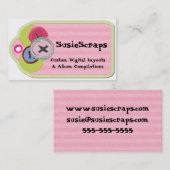 Land knöpft Scrapbooking Umbau-Visitenkarte Visitenkarte (Vorne/Hinten)