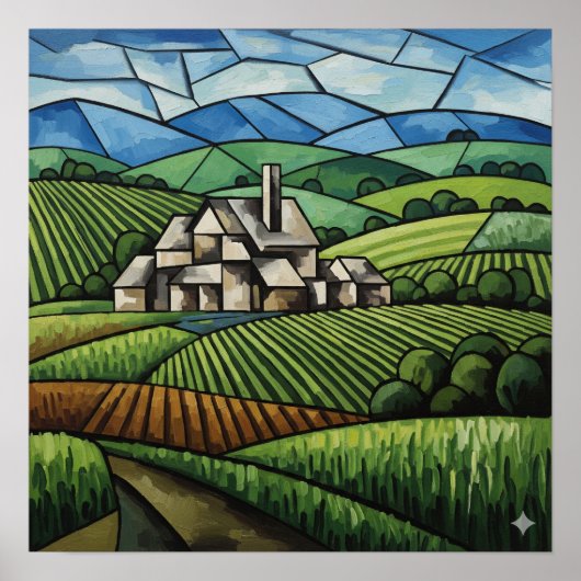 Land Kubismus Poster (Vorne)