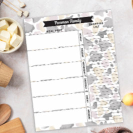 Land Kuh Print Meetings Planner & Shopping List Notizblock