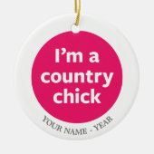 Land-Küken Keramikornament (Vorne)