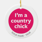 Land-Küken Keramikornament (Hinten)