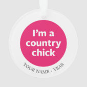 Land-Küken Ornament (Rückseite)