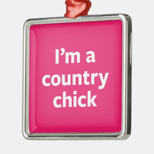 Land-Küken Silbernes Ornament (Links)