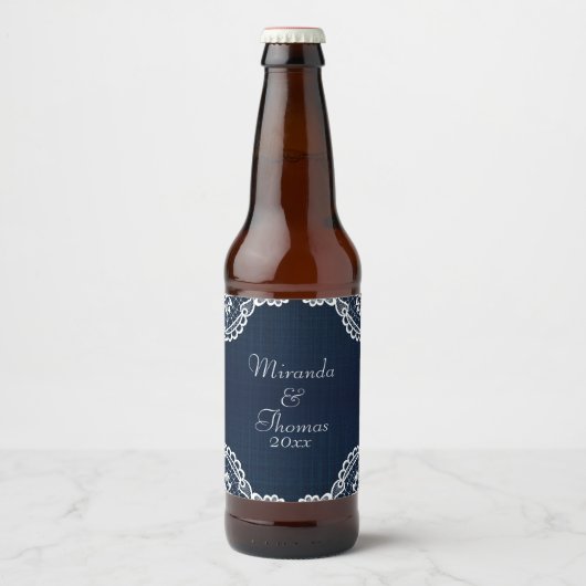 Land Lace & Denim Bierflaschenetikett (Vorderseite)