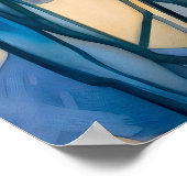 Land Landschaft Aquarellmalerei Poster (Ecke)