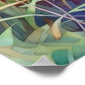 Land Landschaft Aquarellmalerei Poster (Ecke)