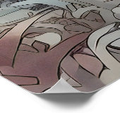 Land Landschaft Wasserfarbe Poster (Ecke)