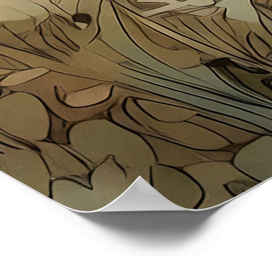 Land Landschaft Wasserfarbe Poster (Ecke)