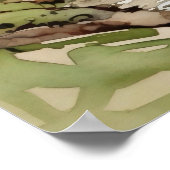 Land Landschaft Wasserfarbe Poster (Ecke)