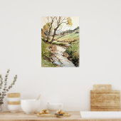 Land Landschaft Wasserfarbe Poster (Küche)