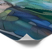 Land Landschaft Wasserfarbe Poster (Ecke)