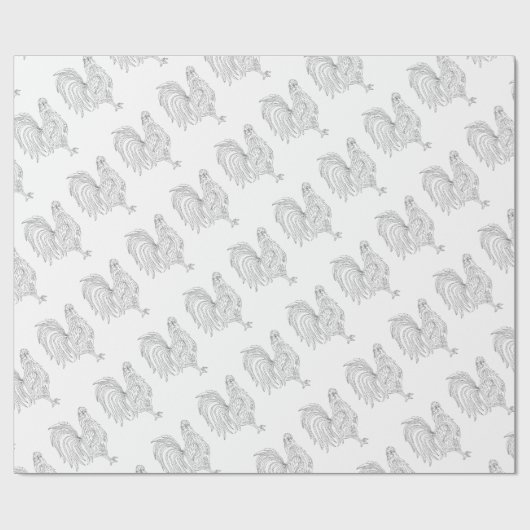 Land-lebender Hahn Geschenkpapier (Flach)