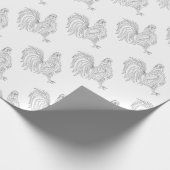 Land-lebender Hahn Geschenkpapier (Ecke)