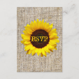 Land-Leinwand-Sonnenblume-Hochzeit UAWG-Antwort RSVP Karte
