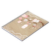 Land-Leinwand-u. Spitze-Weckglas-Baum Notizblock (Linke Seite)