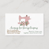 Land Liebe Polka dot Nähmaschine Geschäftswagen Visitenkarte (Vorderseite)