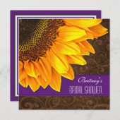 Land-lila Sonnenblume-Brautparty-Einladungen Einladung (Vorne/Hinten)