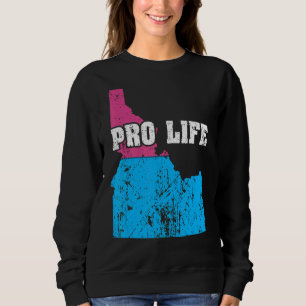 Land Map Us Staat Idaho Abortion Flag Wählen Sie P Sweatshirt