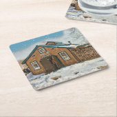 Land Maple Sugar House Rechteckiger Pappuntersetzer (angewinkelt)