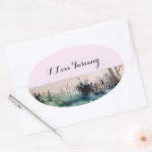 LAND MAREMMA TUSCANY LANDCSAPE OVALER AUFKLEBER (Umschlag)